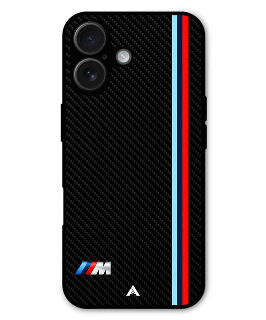 BMW Car Logo 1 Metal Back Cover Phone Case for iPhone 16 Plus