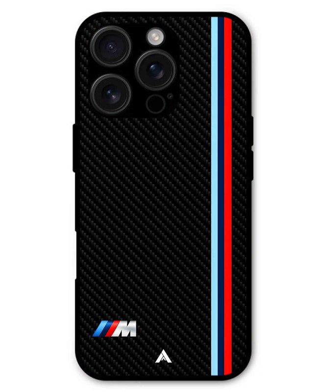 BMW Car Logo 1 Metal Back Cover Phone Case for iPhone 16 ProMax