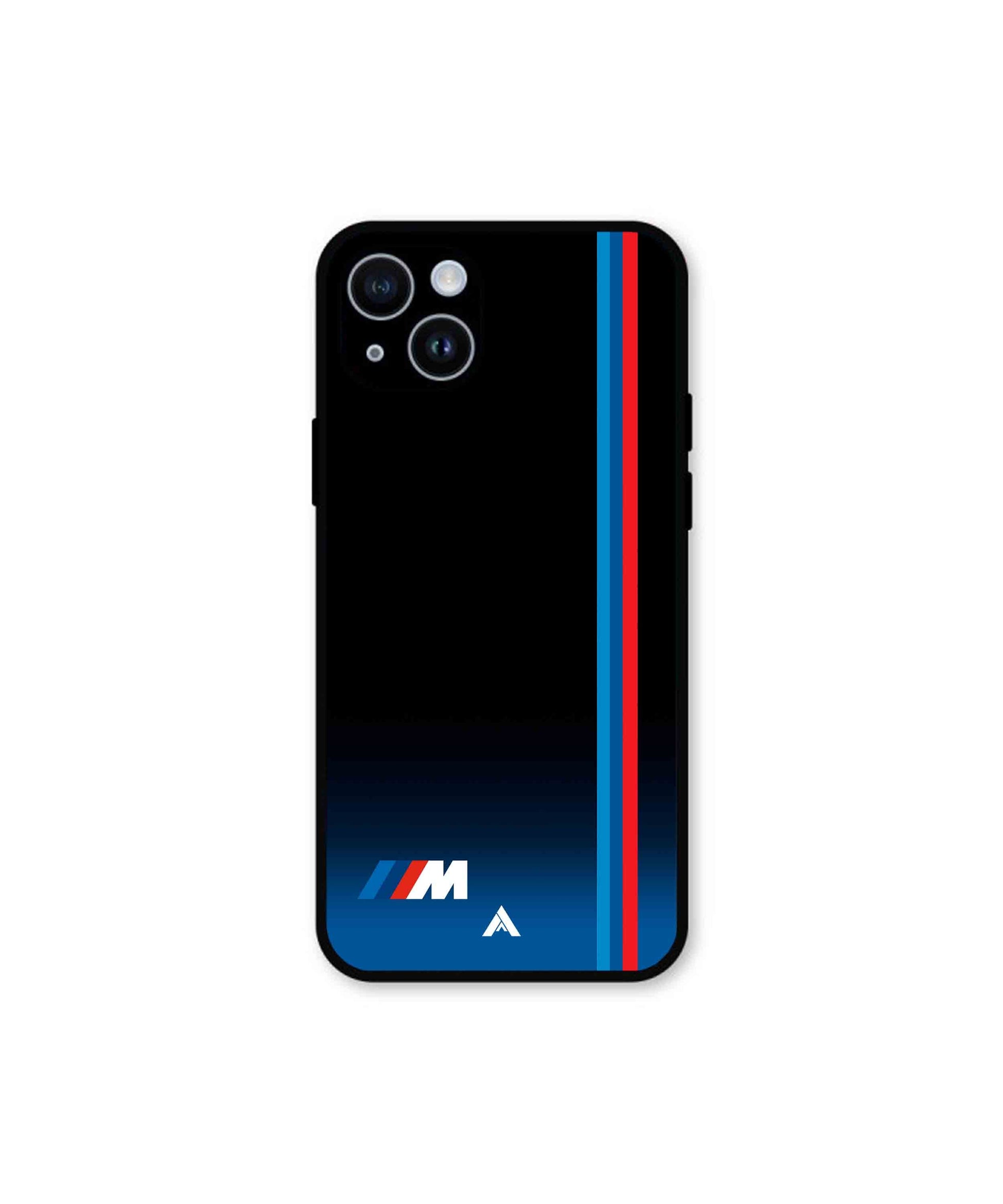 BMW Car Logo 4 Metal Back Cover Phone Case for iPhone 15 Plus