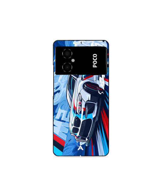 BMW M2 Metal Back Cover Phone Case for Poco M4 5G
