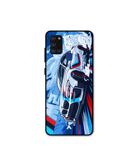 BMW M2 Metal Back Cover Phone Case for Samsung Galaxy A21s