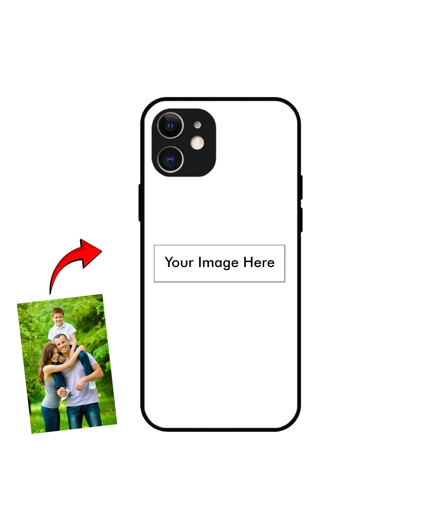 Customized Metal Back Cover Phone Case for iPhone 12