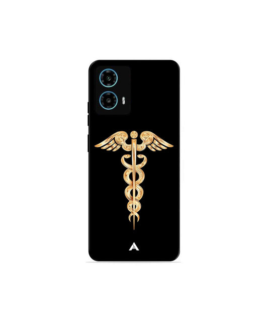 Doctor Caduceus 01 Metal Back Cover Phone Case for Moto G34