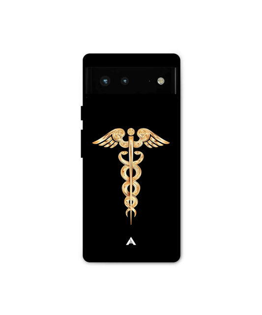 Doctor Caduceus 01 Metal Back Cover Phone Case for Pixel 7 Pro