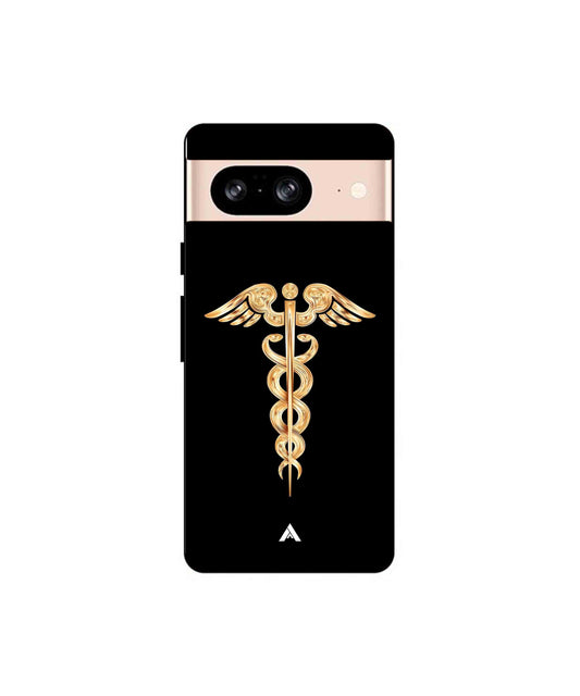 Doctor Caduceus 01 Metal Back Cover Phone Case for Pixel 8