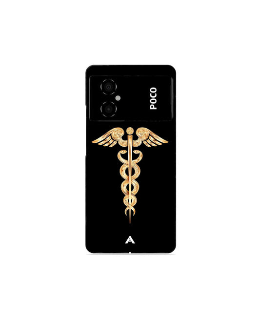 Doctor Caduceus 01 Metal Back Cover Phone Case for Poco M4 5G