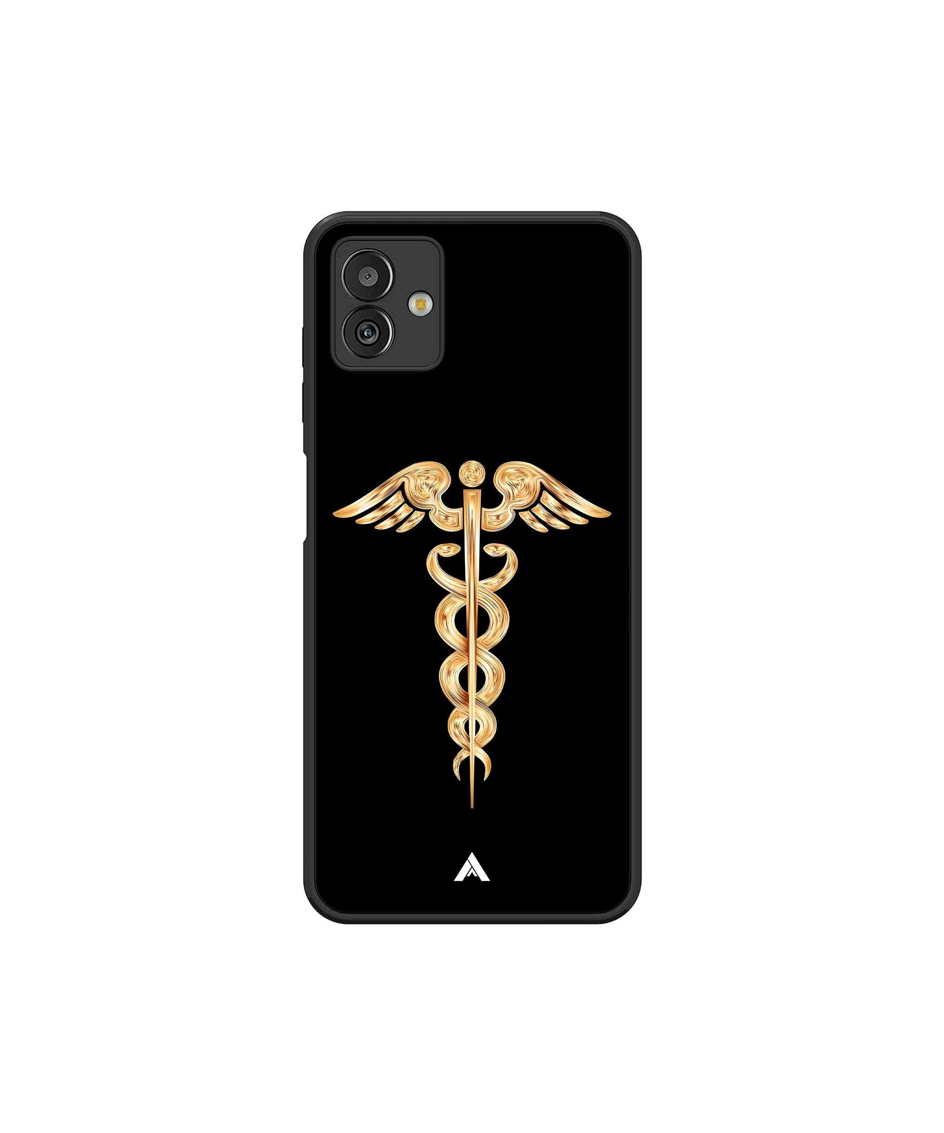 Doctor Caduceus 01 Metal Back Cover Phone Case for Samsugn Galaxy M13 5G