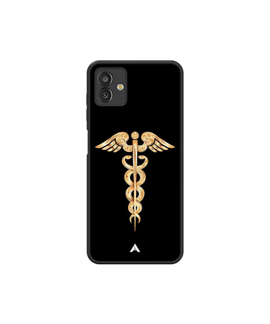 Doctor Caduceus 01 Metal Back Cover Phone Case for Samsugn Galaxy M13 5G