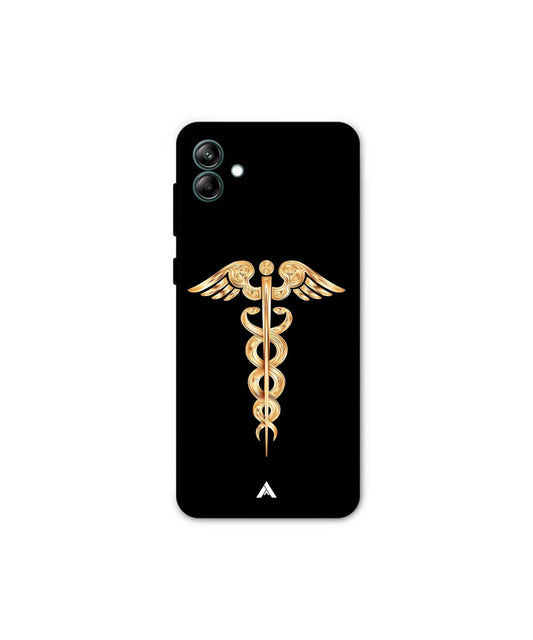 Doctor Caduceus 01 Metal Back Cover Phone Case for Samsung Galaxy A04