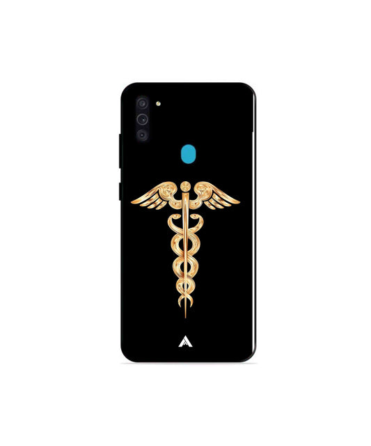 Doctor Caduceus 01 Metal Back Cover Phone Case for Samsung Galaxy A11