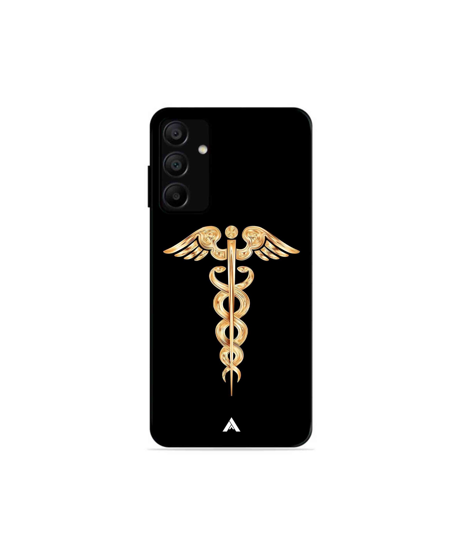 Doctor Caduceus 01 Metal Back Cover Phone Case for Samsung Galaxy A15 5G