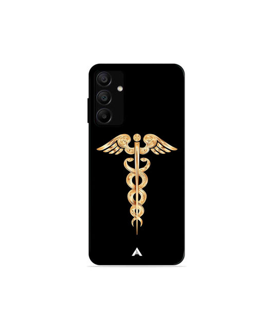 Doctor Caduceus 01 Metal Back Cover Phone Case for Samsung Galaxy A15 5G
