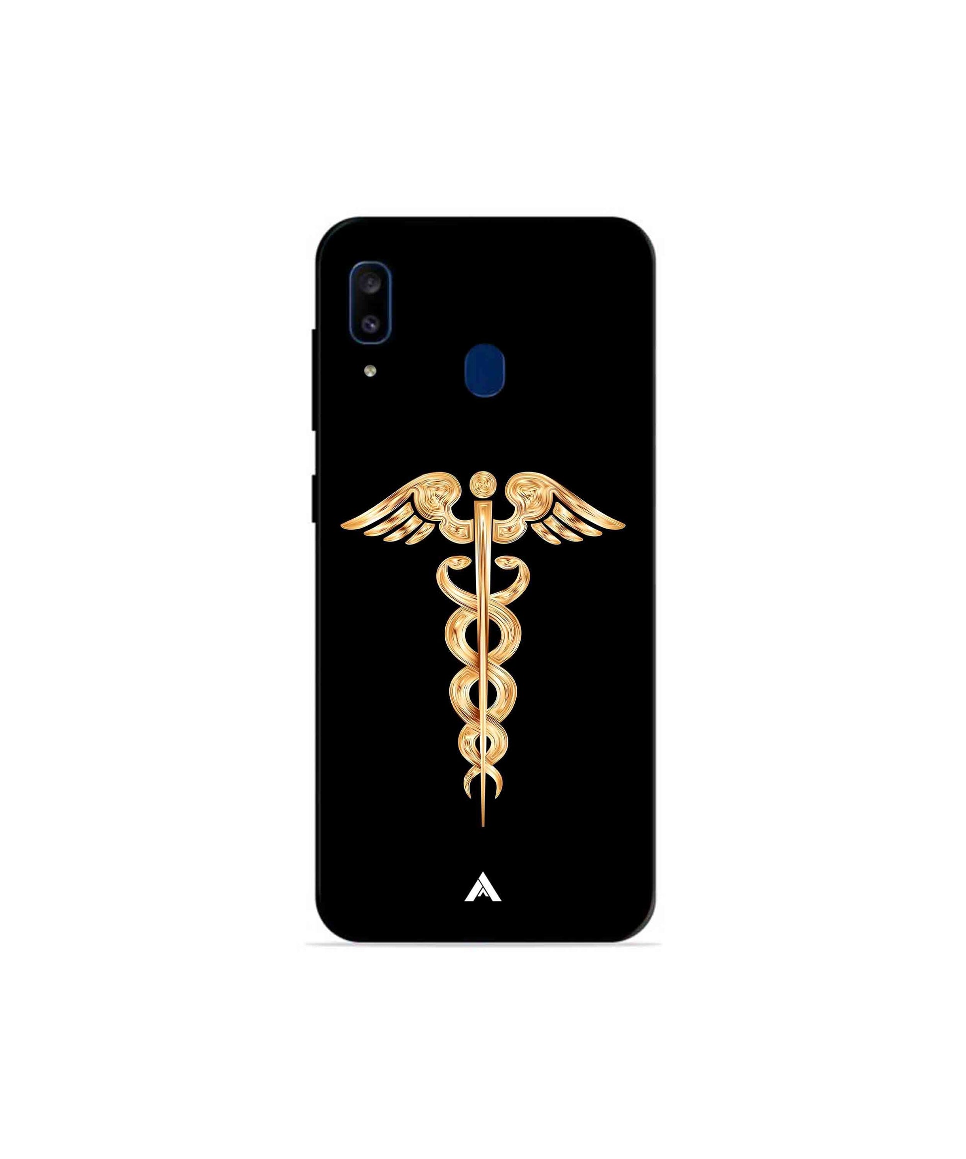 Doctor Caduceus 01 Metal Back Cover Phone Case for Samsung Galaxy A20