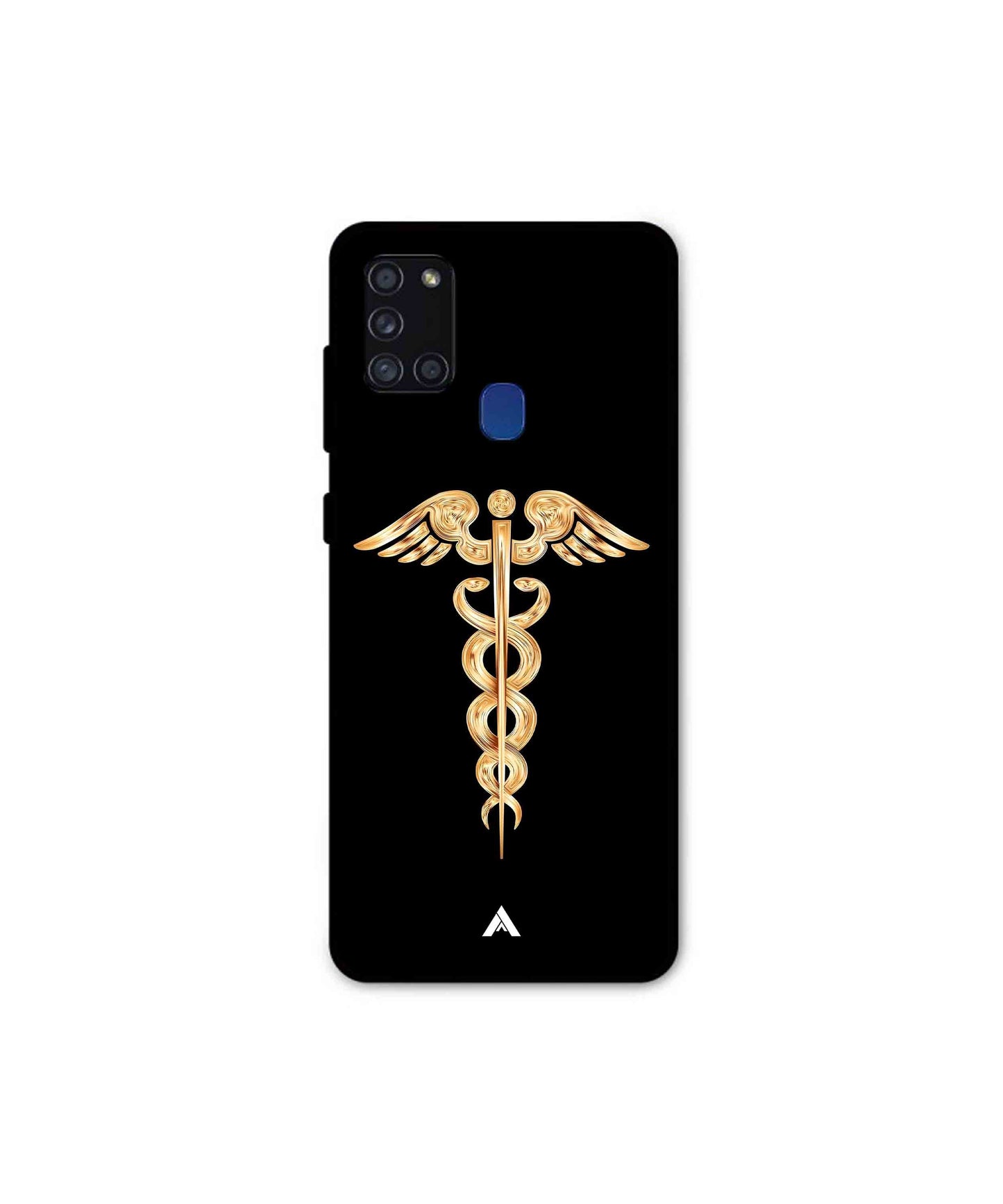 Doctor Caduceus 01 Metal Back Cover Phone Case for Samsung Galaxy A21s