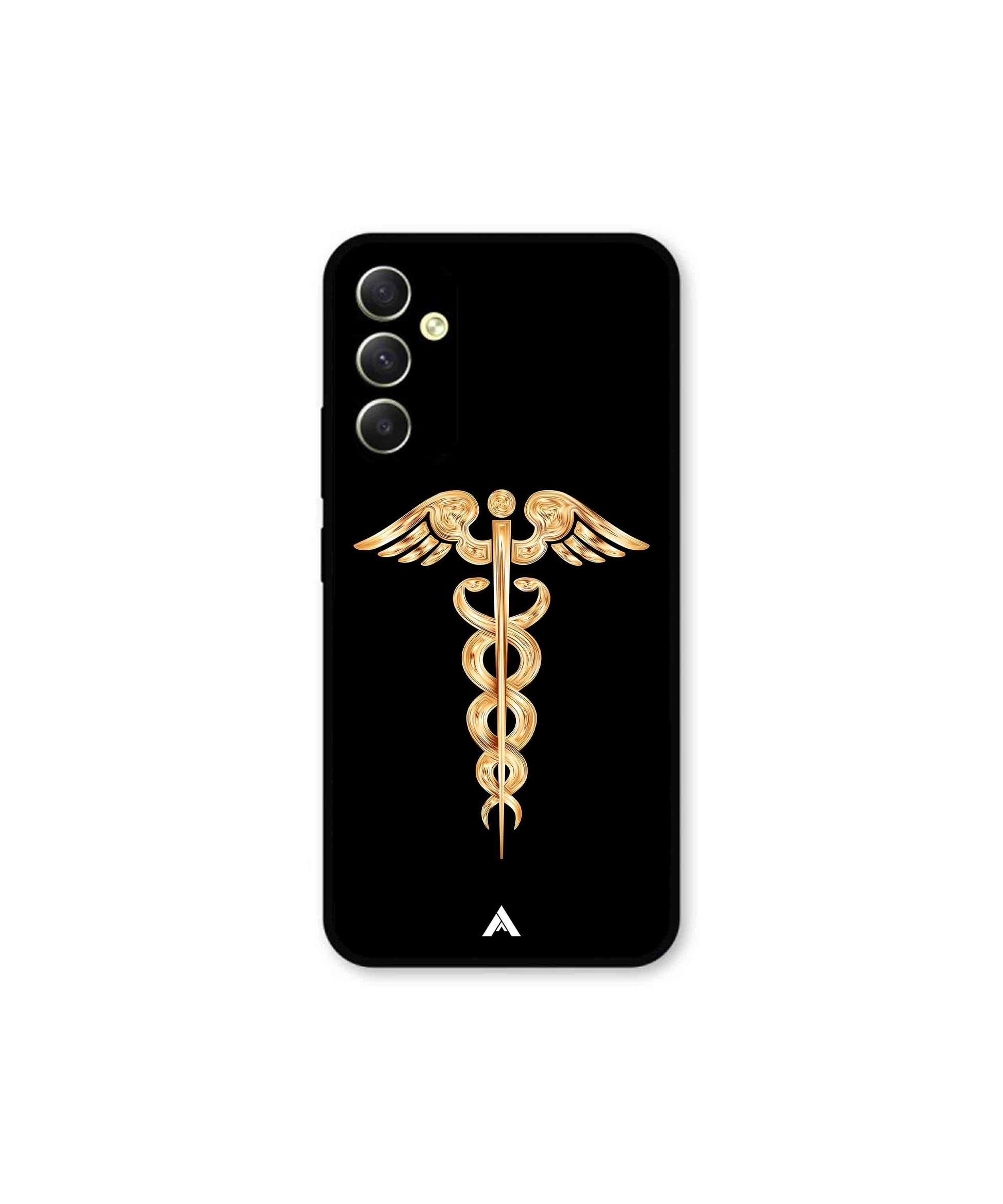 Doctor Caduceus 01 Metal Back Cover Phone Case for Samsung Galaxy A34 5G