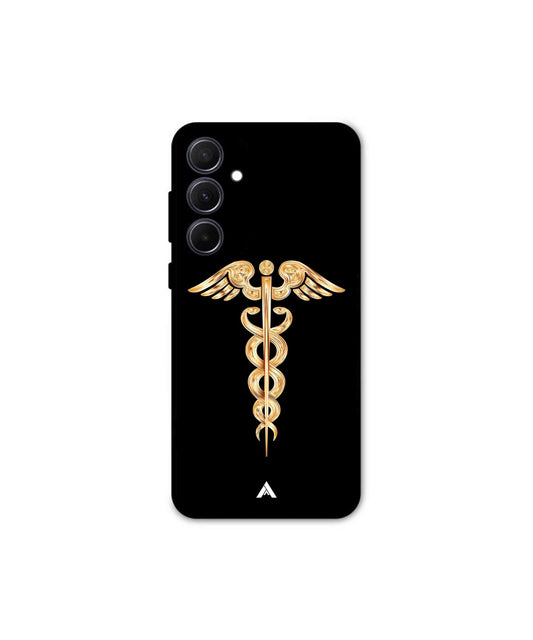 Doctor Caduceus 01 Metal Back Cover Phone Case for Samsung Galaxy A35