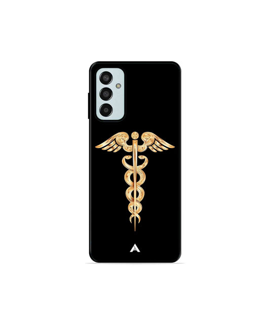 Doctor Caduceus 01 Metal Back Cover Phone Case for Samsung Galaxy F13 4G