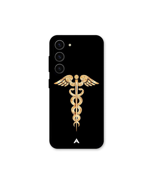 Doctor Caduceus 01 Metal Back Cover Phone Case for Samsung Galaxy S23