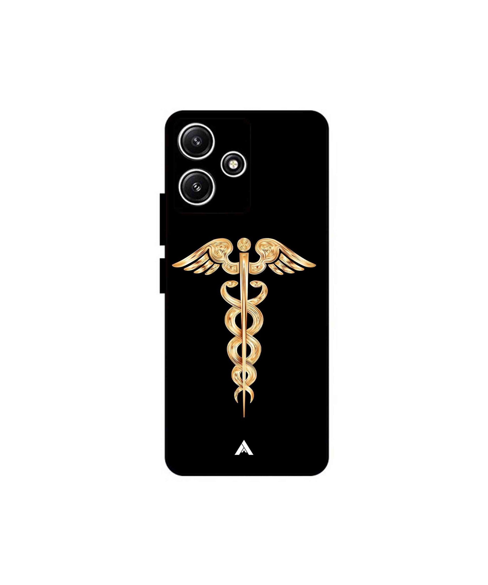 Doctor Caduceus 01 Metal Back Cover Phone Case for Xiaomi Redmi 12 5G