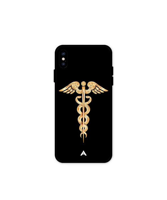 Doctor Caduceus 01 Metal Back Cover Phone Case for iPhone Xs Max
