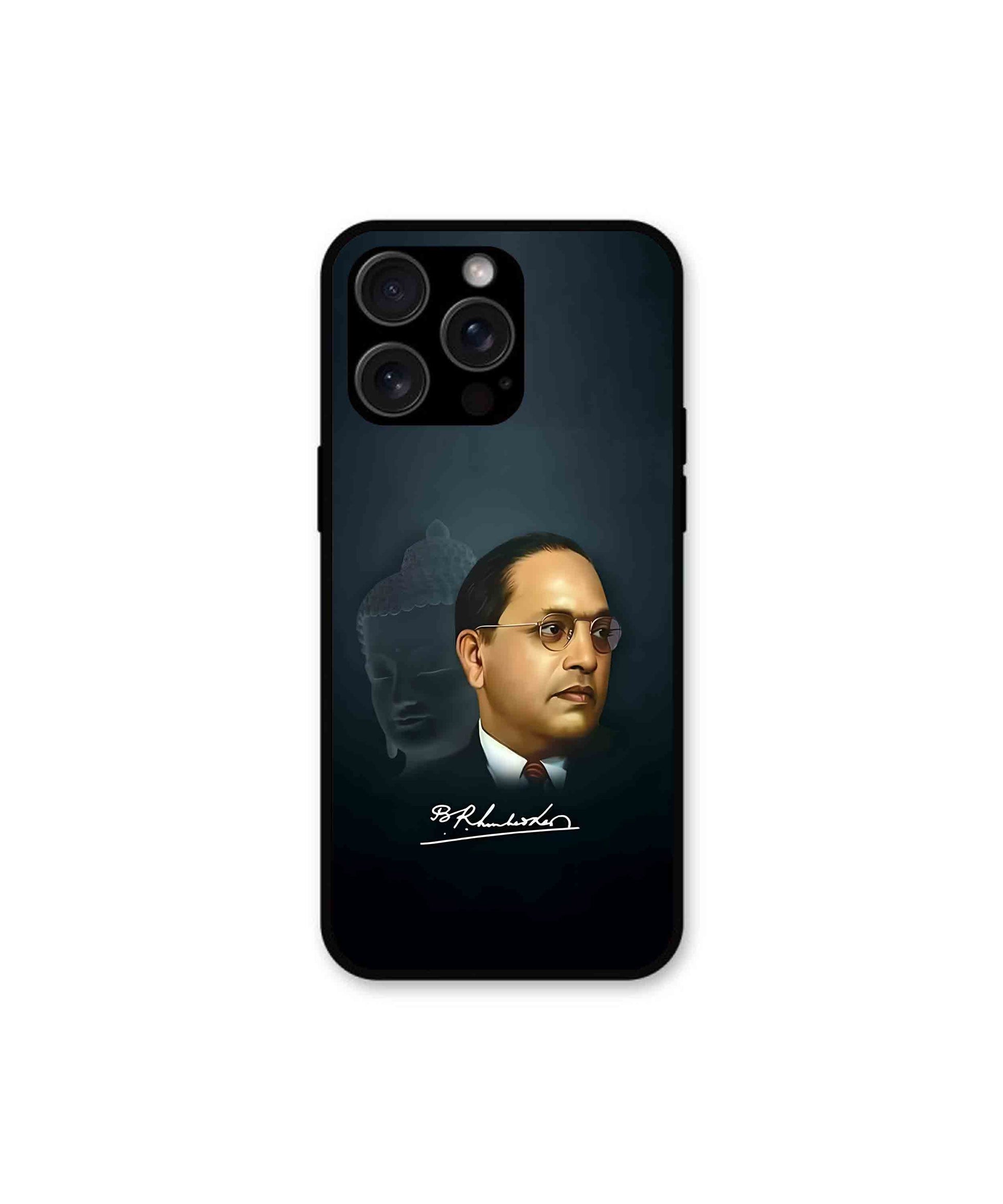 Dr. Bhimrao Ambedkar Metal Back Cover Phone Case for iPhone 15 Pro Max 