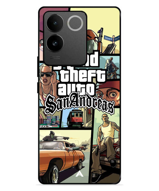 GTA San Andreas Game Metal Back Cover Phone Case for IQOO Z7 Pro