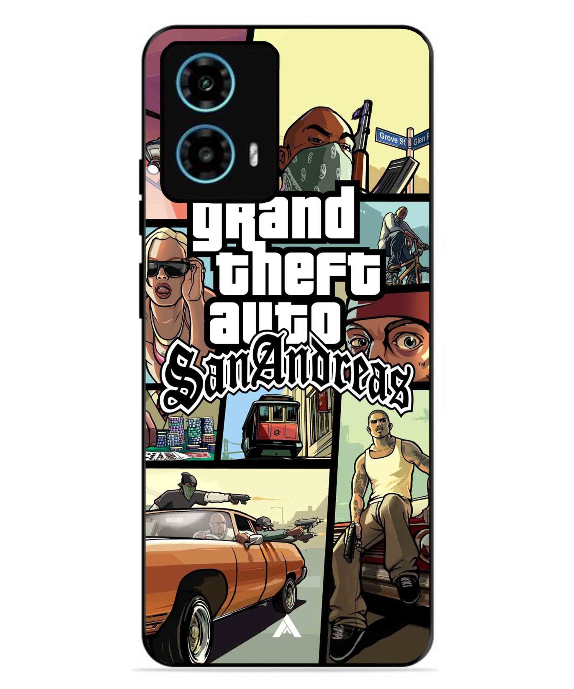 GTA San Andreas Game Metal Back Cover Phone Case for Moto G34