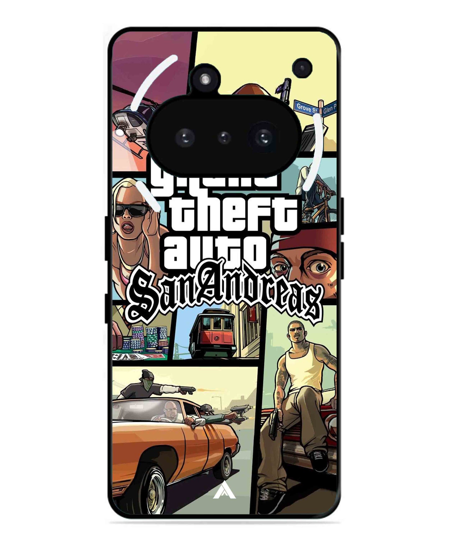 GTA San Andreas Game Metal Back Cover Phone Case for Nothing Phone 3a