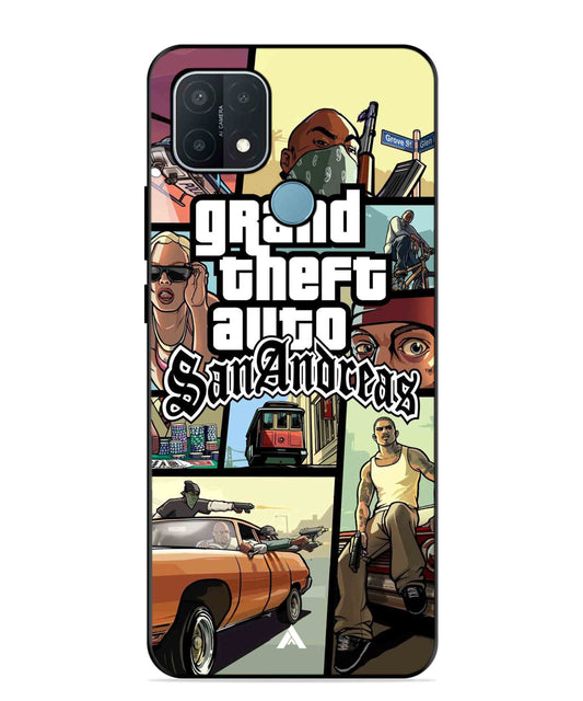 GTA San Andreas Game Metal Back Cover Phone Case for OPPO A15