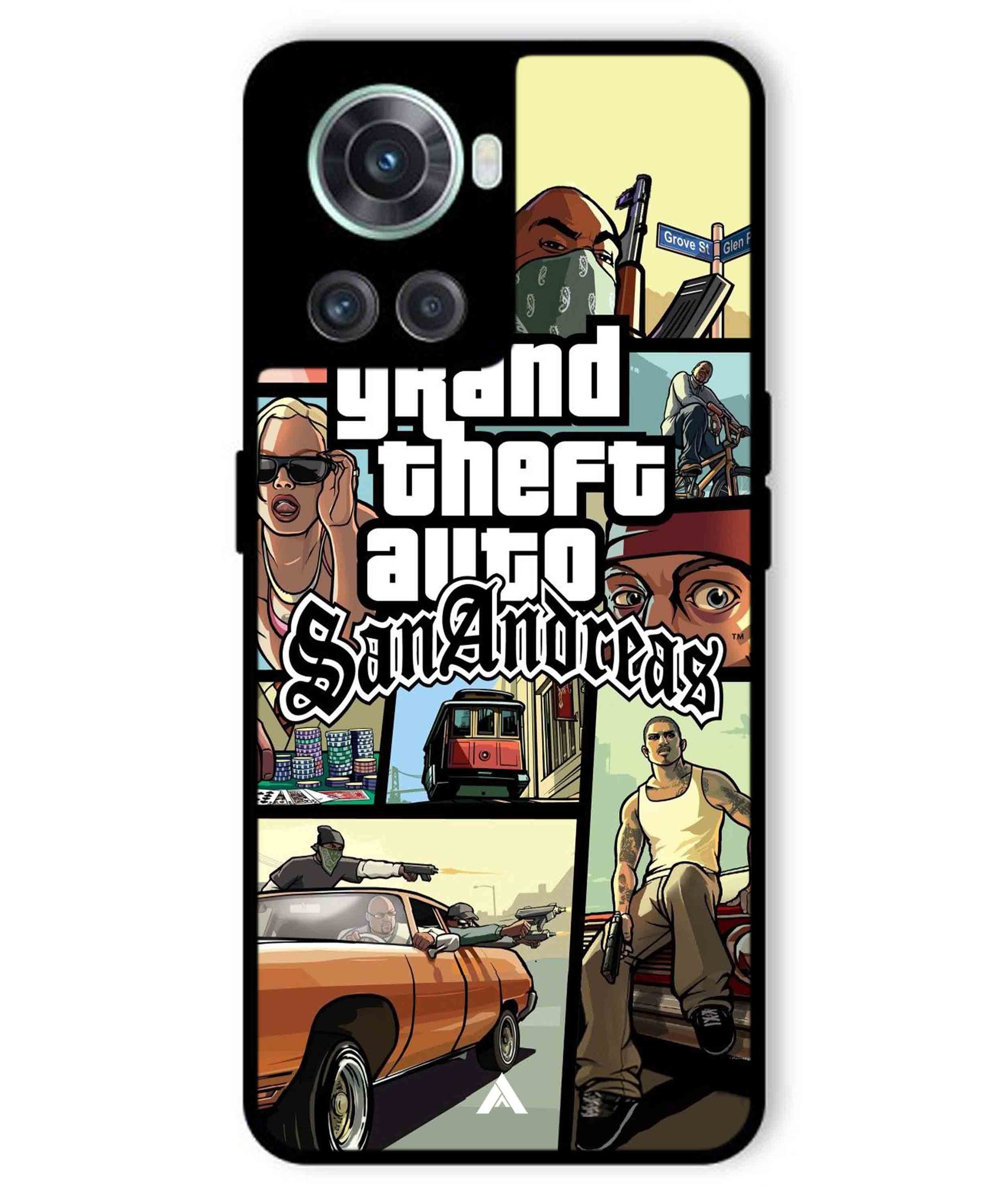 GTA San Andreas Game Metal Back Cover Phone Case for Oneplus 10R