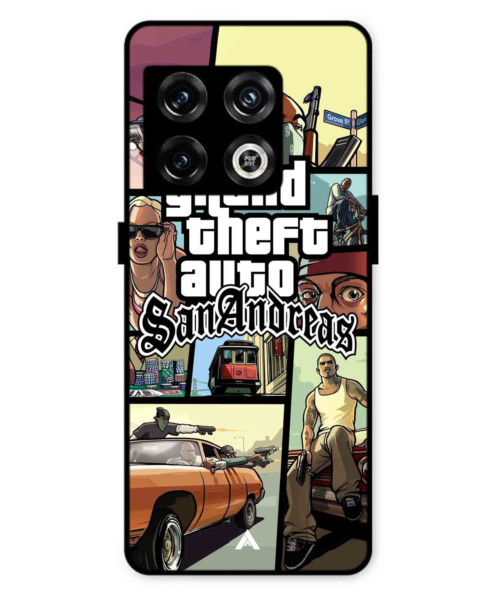 GTA San Andreas Game Metal Back Cover Phone Case for Oneplus 10 Pro
