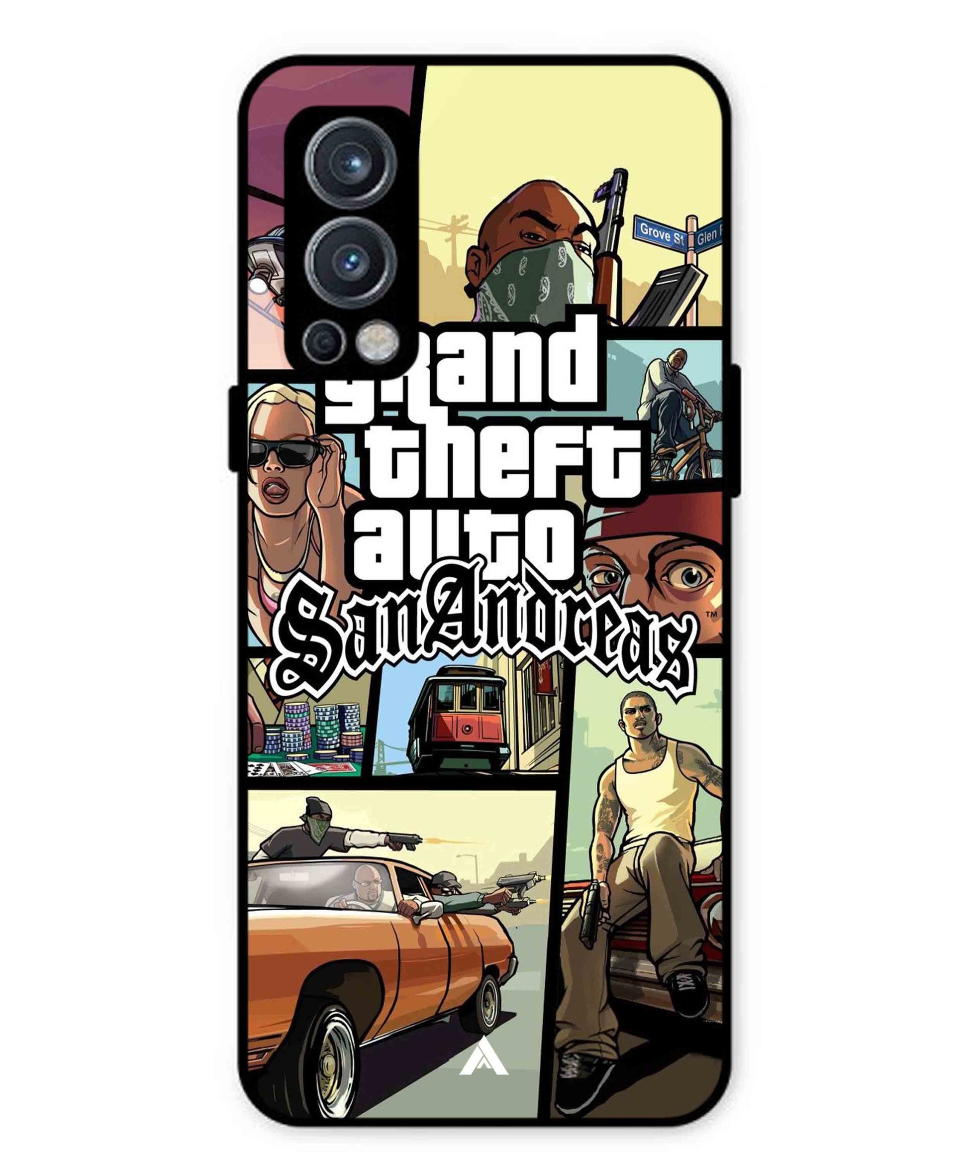 GTA San Andreas Game Metal Back Cover Phone Case for Oneplus Nord 2