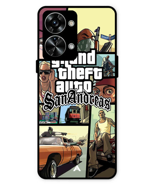 GTA San Andreas Game Metal Back Cover Phone Case for Oneplus Nord 2T