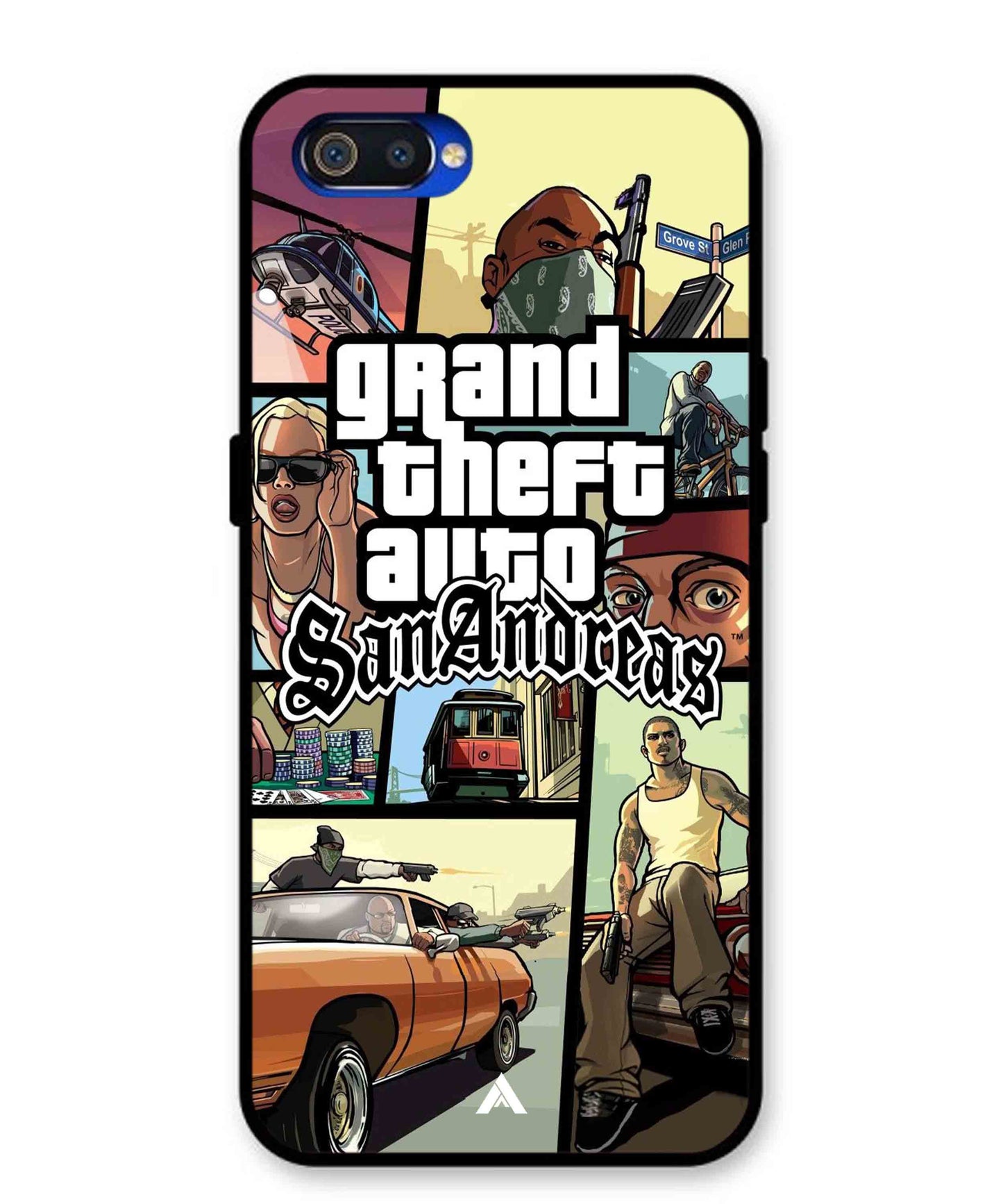 GTA San Andreas Game Metal Back Cover Phone Case for Oppo A1K