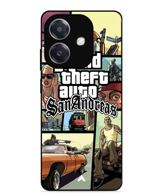 GTA San Andreas Game Metal Back Cover Phone Case for Oppo A3X