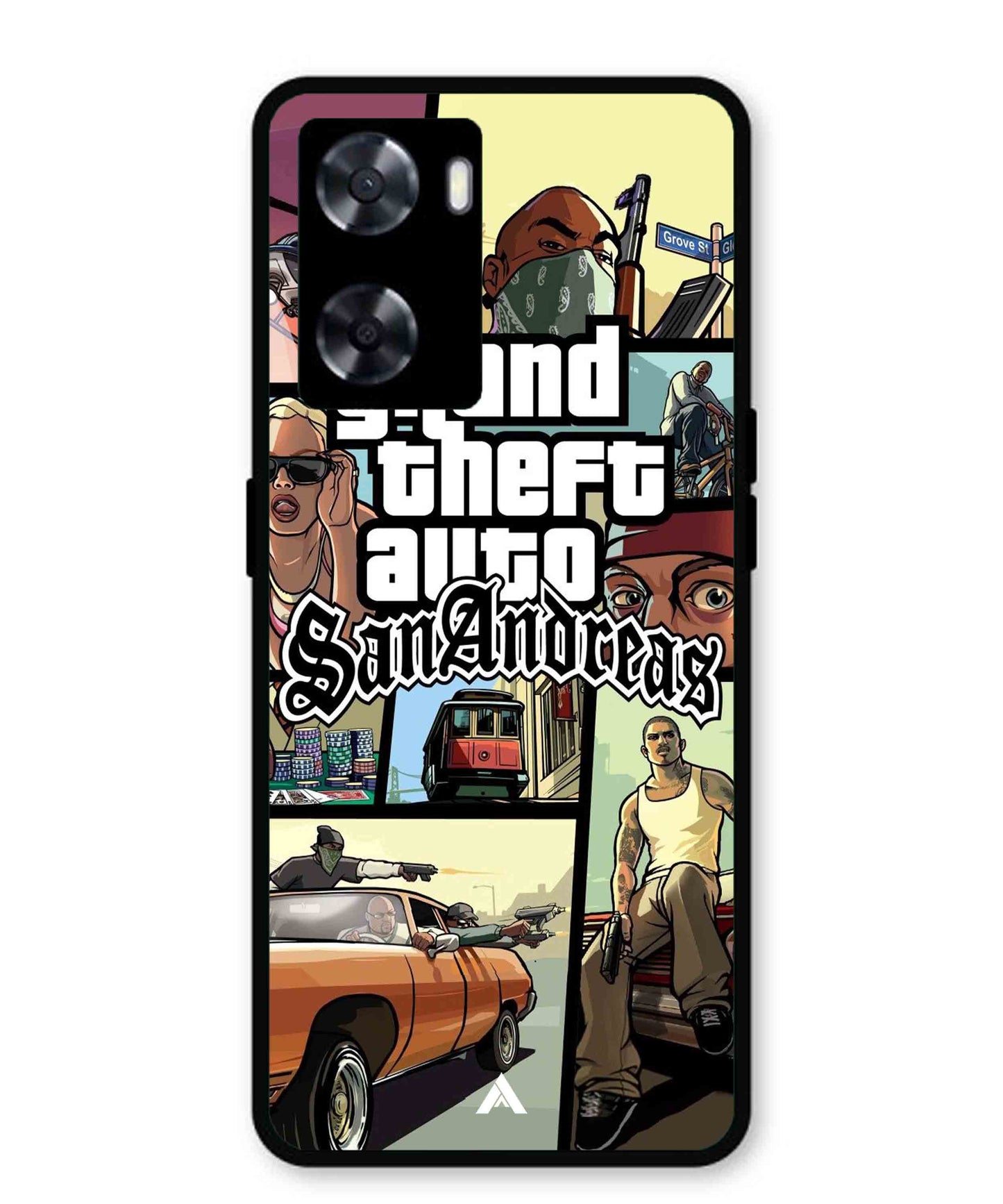 GTA San Andreas Game Metal Back Cover Phone Case for Oppo A57