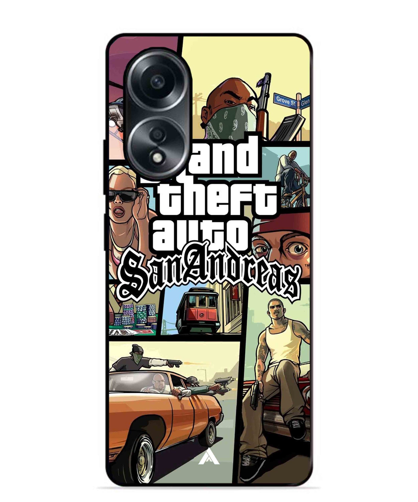 GTA San Andreas Game Metal Back Cover Phone Case for Oppo A58