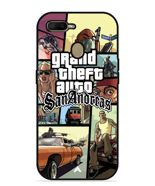 GTA San Andreas Game Metal Back Cover Phone Case for Oppo A5s