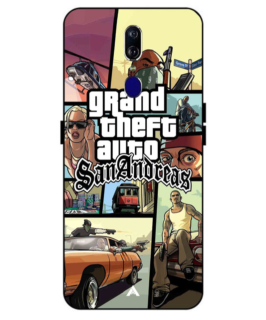 GTA San Andreas Game Metal Back Cover Phone Case for Oppo F11