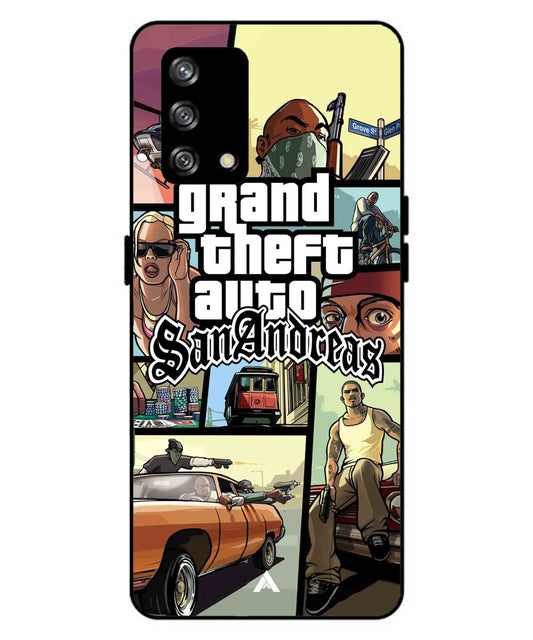 GTA San Andreas Game Metal Back Cover Phone Case for Oppo F19