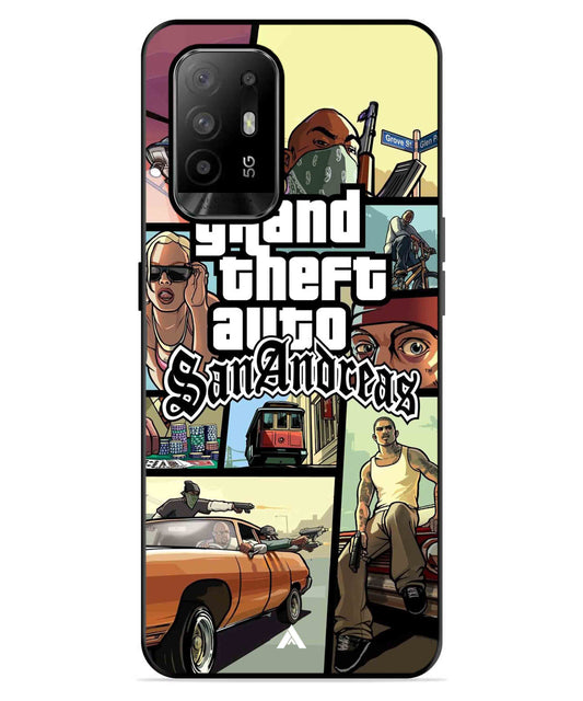 GTA San Andreas Game Metal Back Cover Phone Case for Oppo F19 Pro Plus