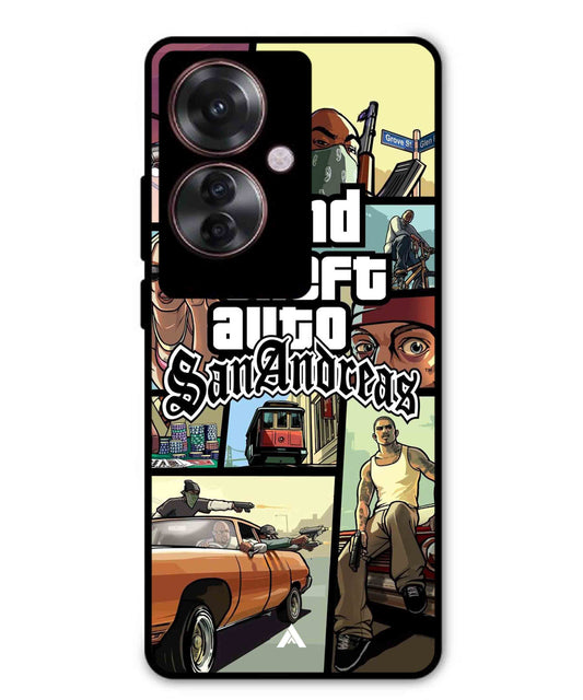 GTA San Andreas Game Metal Back Cover Phone Case for Oppo F25 Pro