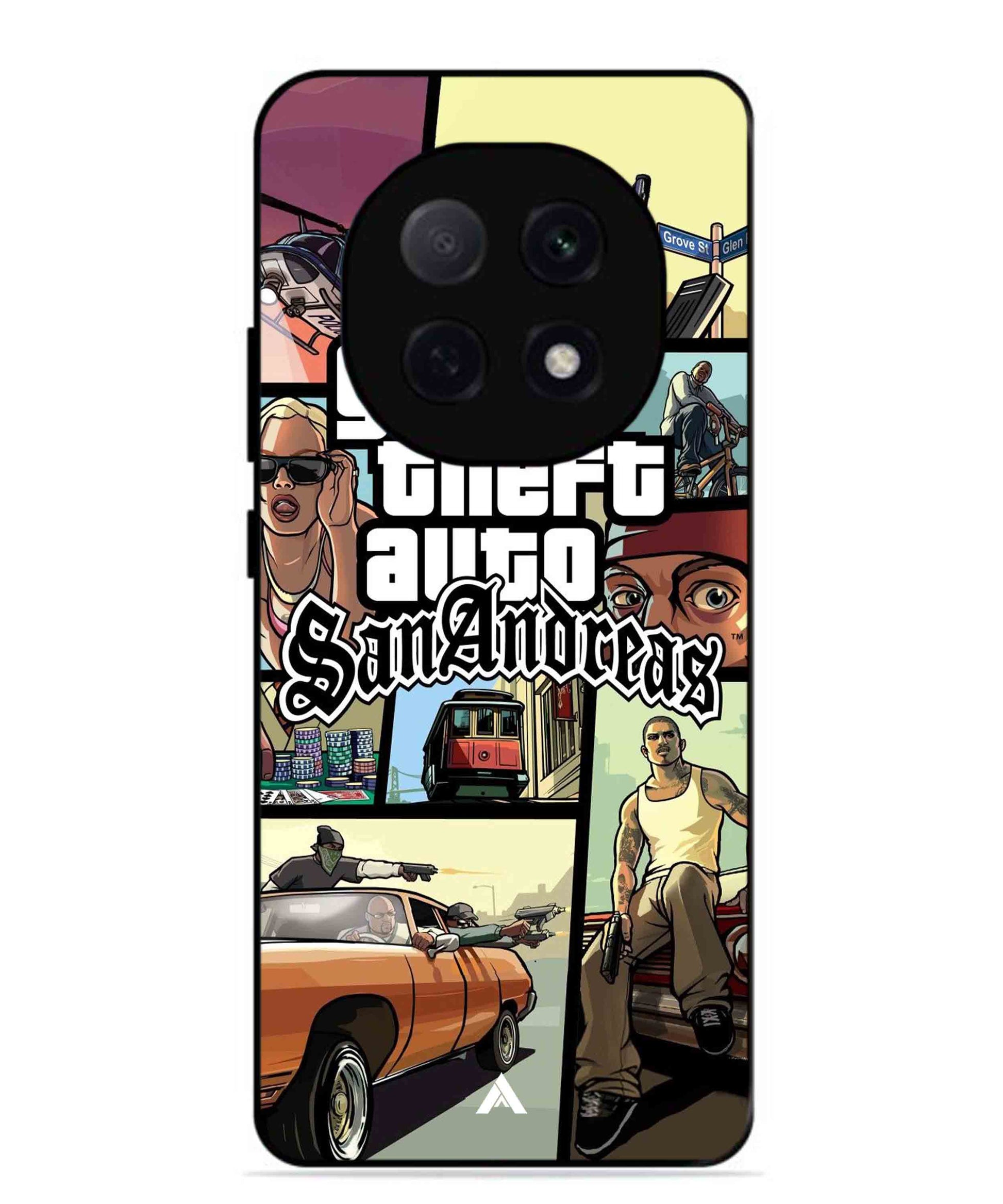 GTA San Andreas Game Metal Back Cover Phone Case for Oppo F29 Pro