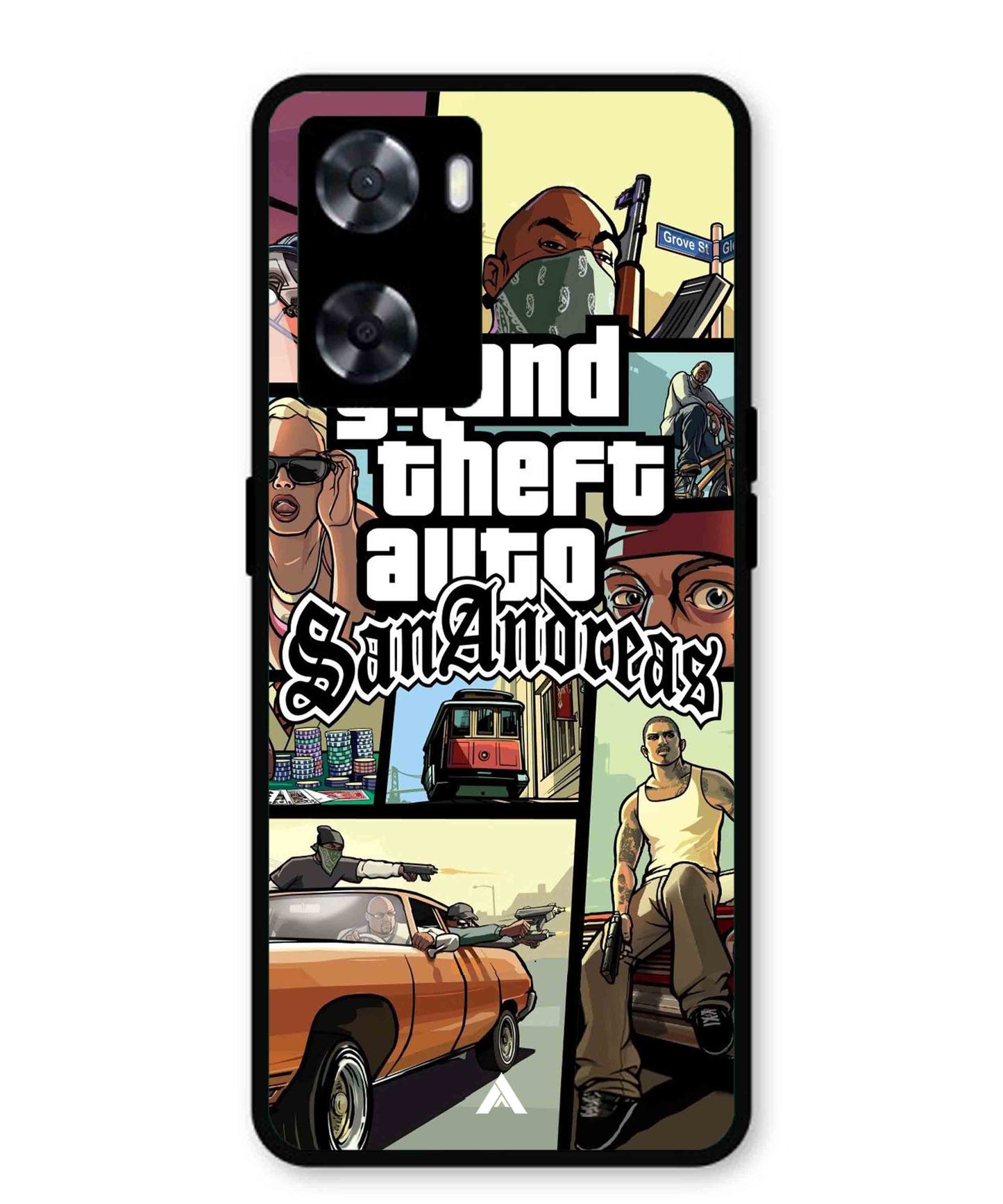 GTA San Andreas Game Metal Back Cover Phone Case for Oppo K10