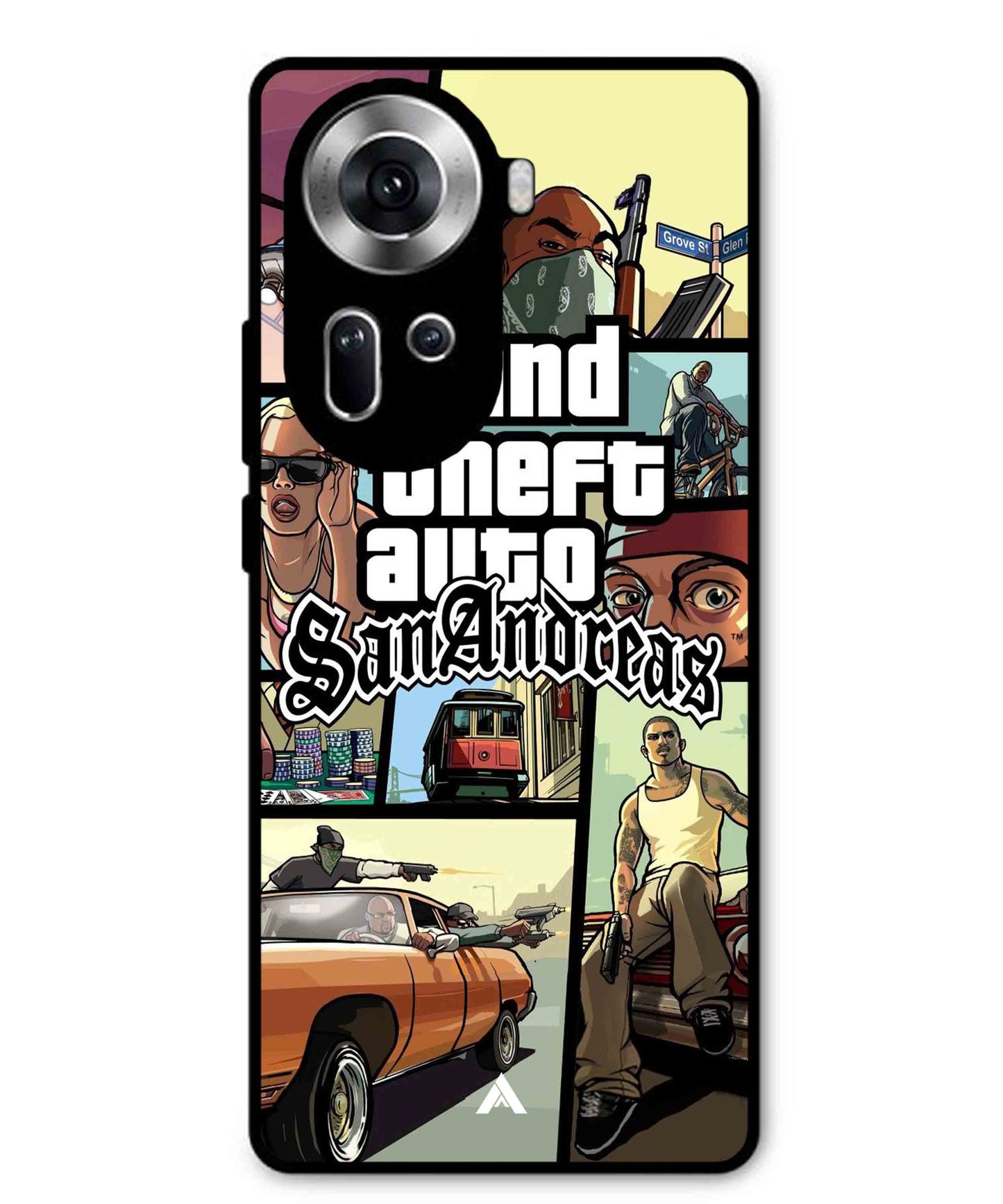 GTA San Andreas Game Metal Back Cover Phone Case for Oppo Reno 11