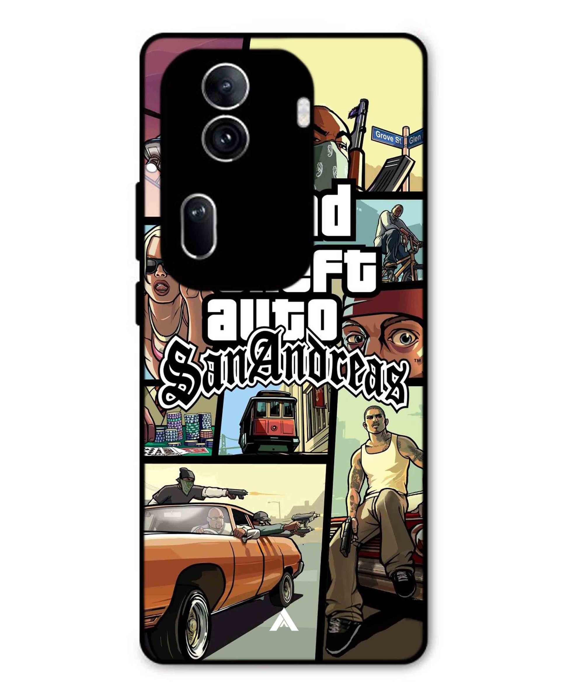 GTA San Andreas Game Metal Back Cover Phone Case for Oppo Reno 11 Pro