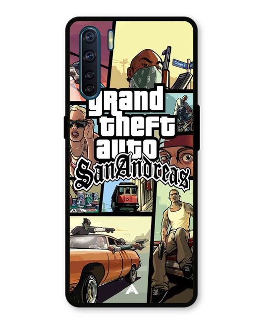GTA San Andreas Game Metal Back Cover Phone Case for Oppo Reno 3