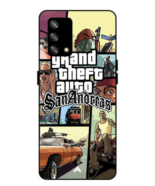 GTA San Andreas Game Metal Back Cover Phone Case for Oppo Reno 4F