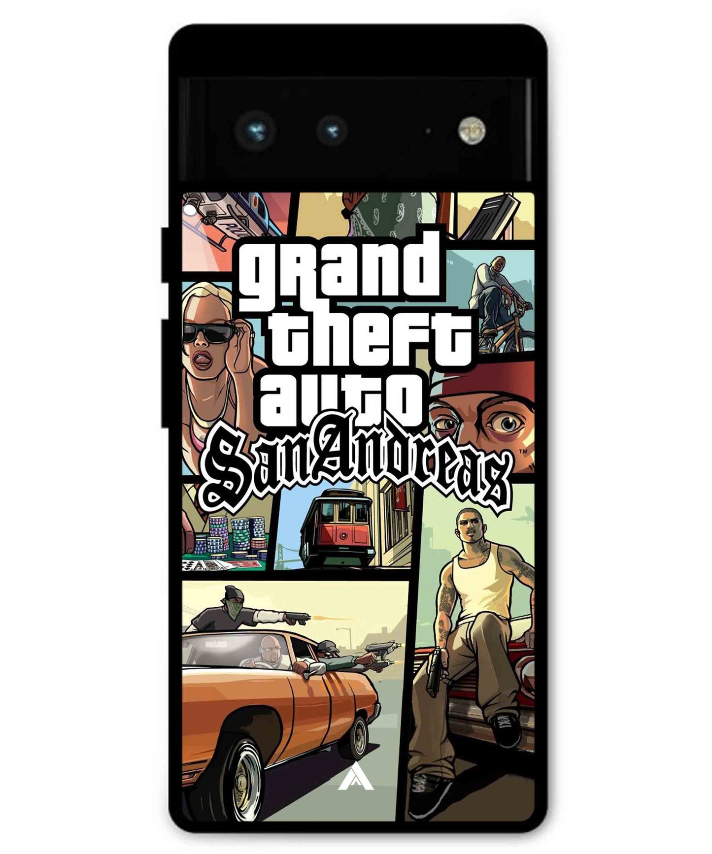 GTA San Andreas Game Metal Back Cover Phone Case for Pixel 6