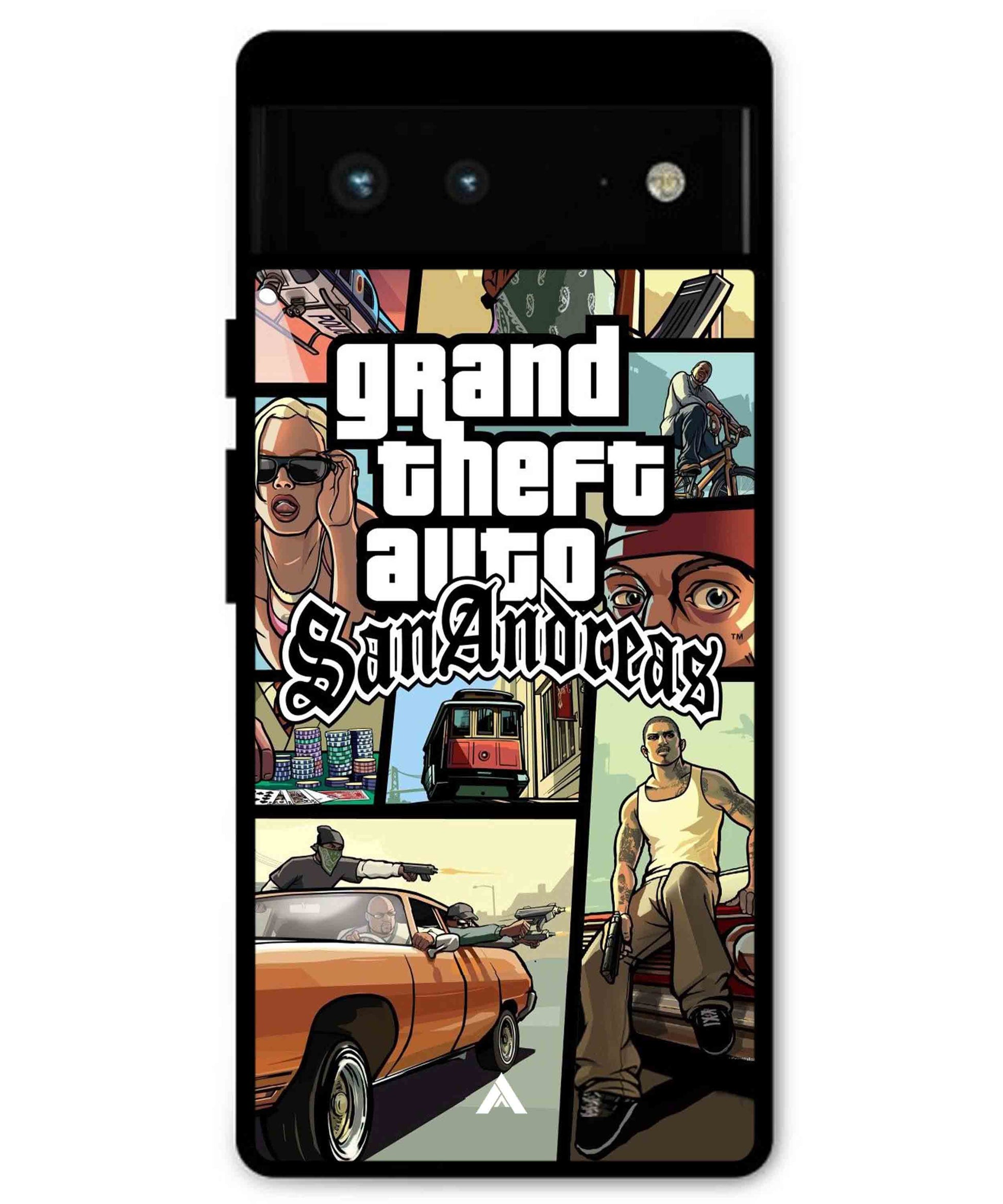 GTA San Andreas Game Metal Back Cover Phone Case for Pixel 7
